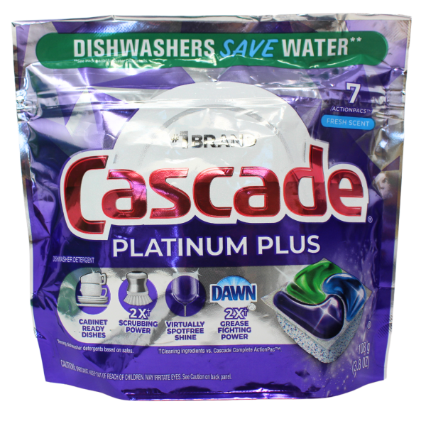 Cascade Action (7ct 108g)Platinum Plus Fresh Scent - Quecan