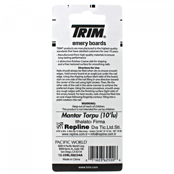 Trim  Emery Boards ( Pack of 6 ) - Quecan