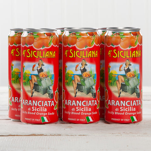 Sicilian Blood Orange Soda Drink (6 x 4 x 330mL) (Can Dep) - Quecan