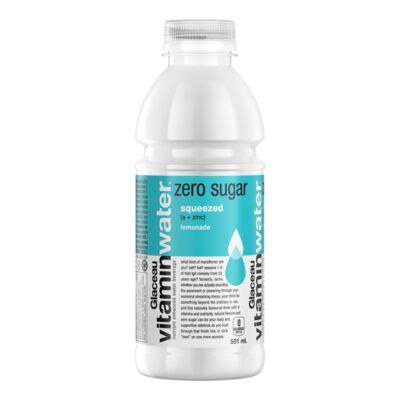 Glacéau Vitamin water Lemonade Flavored Nutrient Enhanced Water Beverage, Zero (591 mL) - Quecan