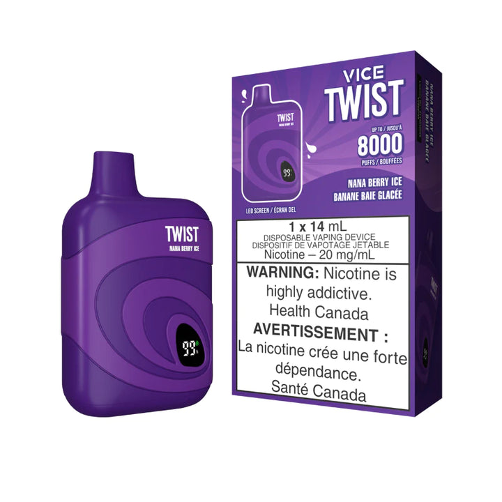 Vice Twist 8000 Puffs Disposable Device - Single (20mg/ml) (STAMPED) - Quecan