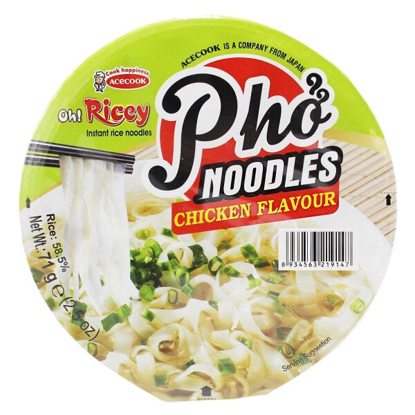 Acecook OH! Ricey Instant Pho Chicken Noodles (24 x 71g)