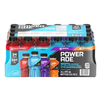Power Ade Sports Drink Variety Pack (24x591mL) (Can Dep.) - Quecan
