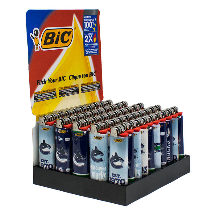 Bic Lighter Maxi - NHL Vancouver Canucks (Pack of 50) - Quecan