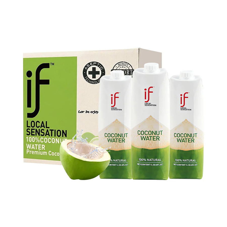 If Local Sensation 100% Natural Coconut Water (12 x 1L) (Eco Fee) - Quecan