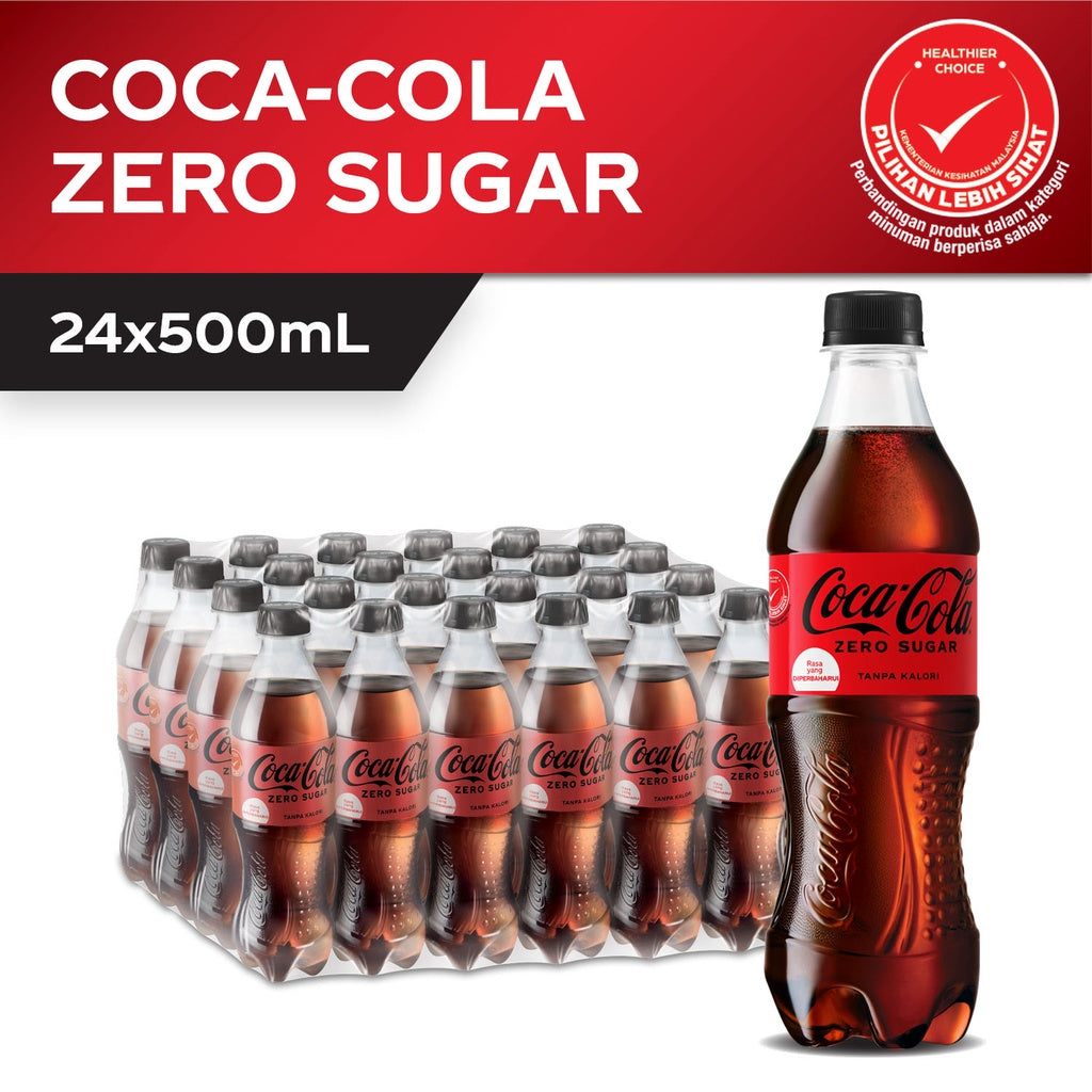 Coca-Cola Zero Sugar - Soft Drink (24 x 500ml) (Can Dep)