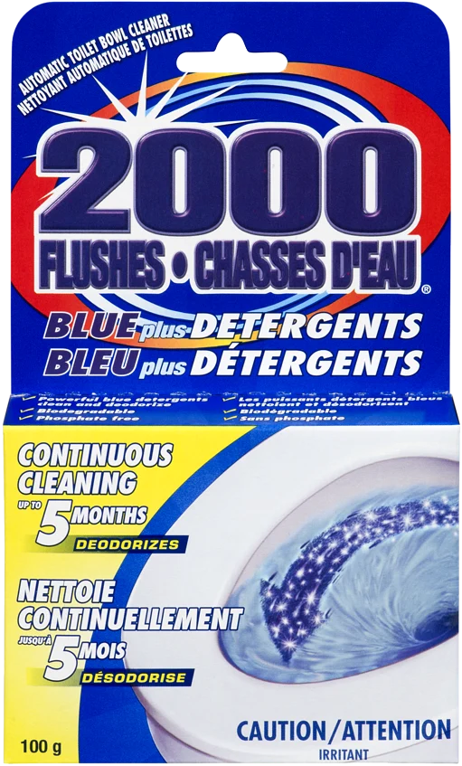 2000 Flushes Blue Plus Automatic Toilet Bowl Cleaner ( 100g ) - Quecan