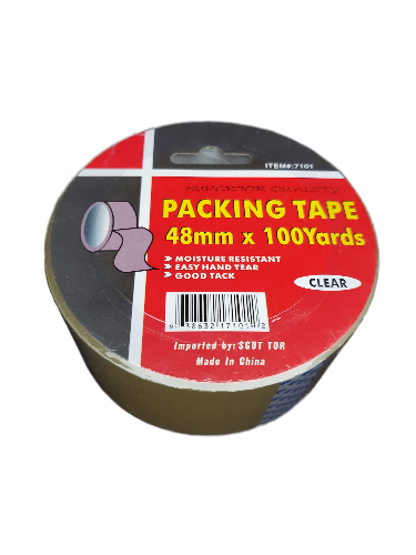 Clear Packing Tape - 48mm X 100 Yards (Pack of 6) - Quecan