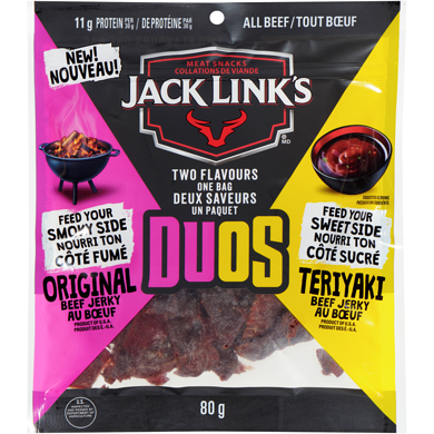 Jack Link's - Duos Beef Jerky Original/Teriyaki (12 x 80g) - Quecan