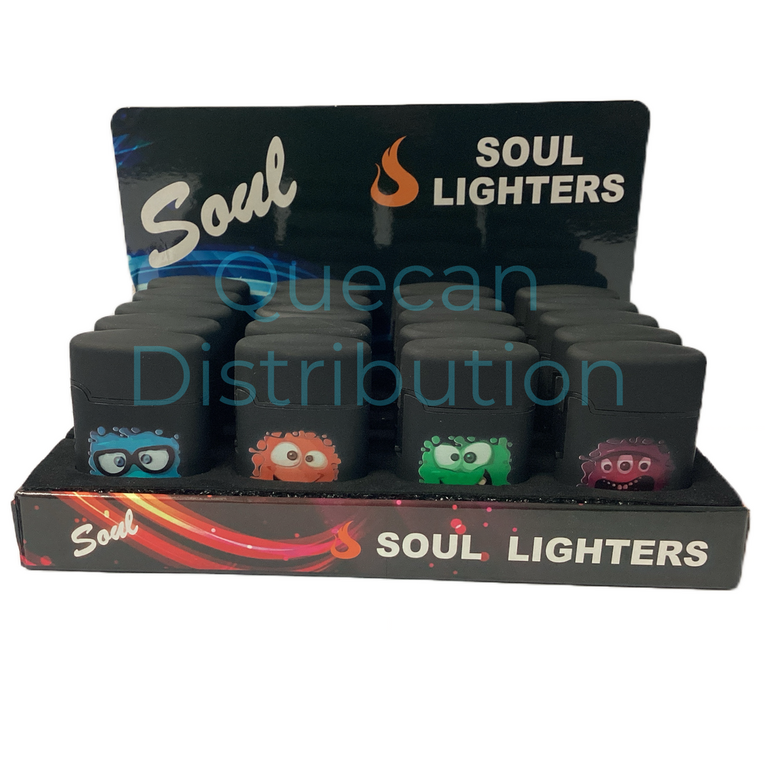 SOUL Lighter Small Single Flame - (Box of 20) - Quecan