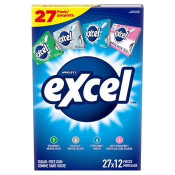 Wrigley's Excel Sugar Free Gum (Pack of 27) - Quecan