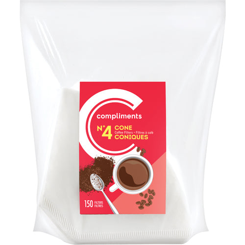 Compliments N°4 Cone Coffee Filters (Pack of 150) - Quecan