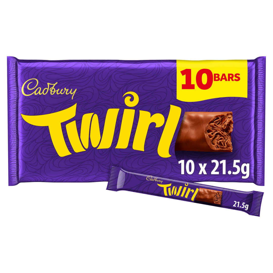 Cadbury Twirl Chocolate Bar (10 x 21.5g)