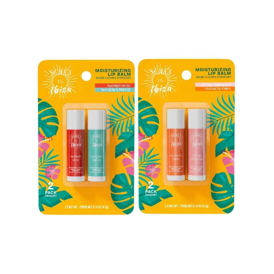 Solo En Ibiza Moisturizing Lip Balm 2pk