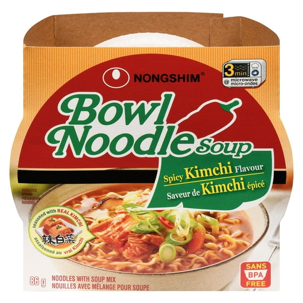 Nongshim Spicy kimchi Bowl Noodle Soup (12x86g) - Quecan