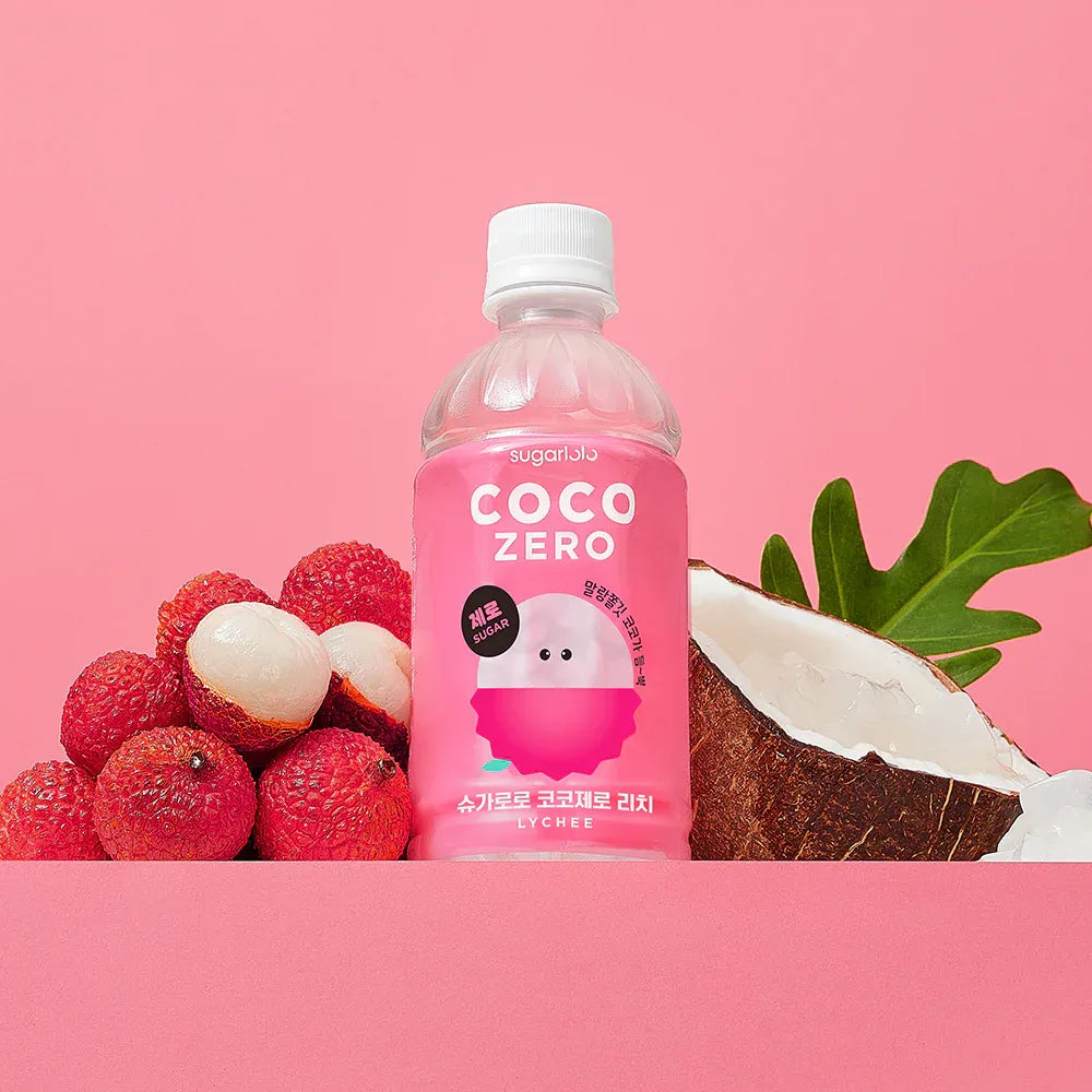 Sugarlolo Coco Zero Lychee Bottle (24 x 340mL) (Eco Fee)