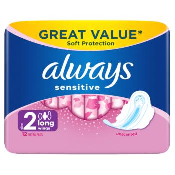 Always Sensitive Size 2 Long (12 Pads) - Quecan