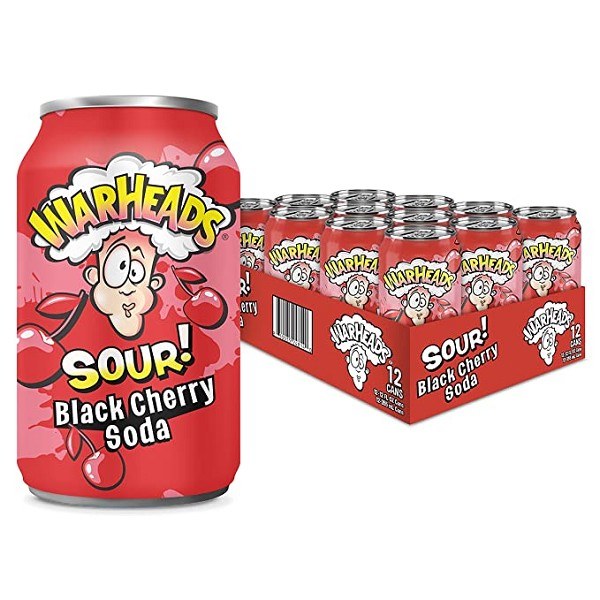 Warheads Blackcherry Soda (12x330ml) (Can Dep) - Quecan