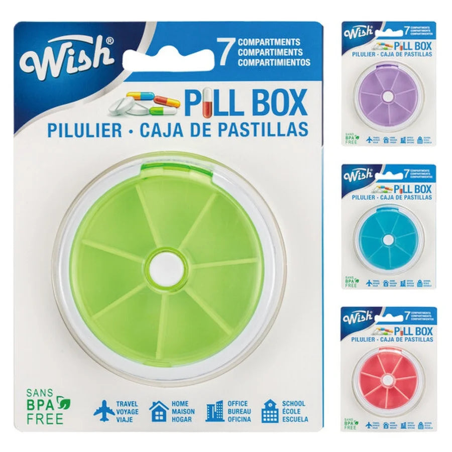 Wish Care Pill Box 7 Comp Auto Rotate Dispenser