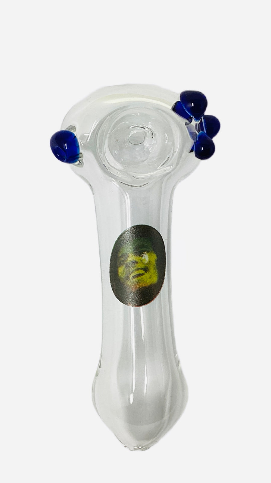 Glass Hand Pipe Bob Marley 4” - Quecan