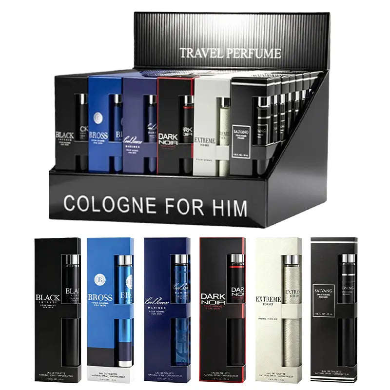 Assorted Men's Cologne Travel Size (Pack of 6) - Quecan