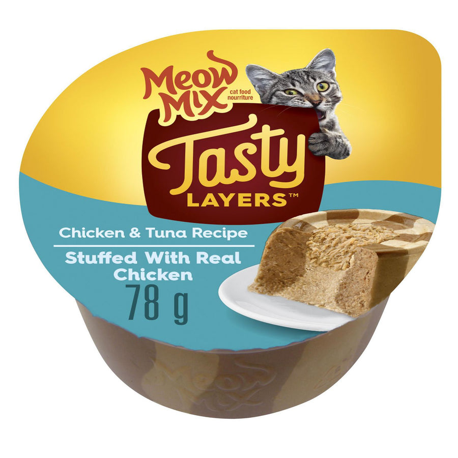 Meow Mix Tasty Layers (12 Pack -78g) - Quecan