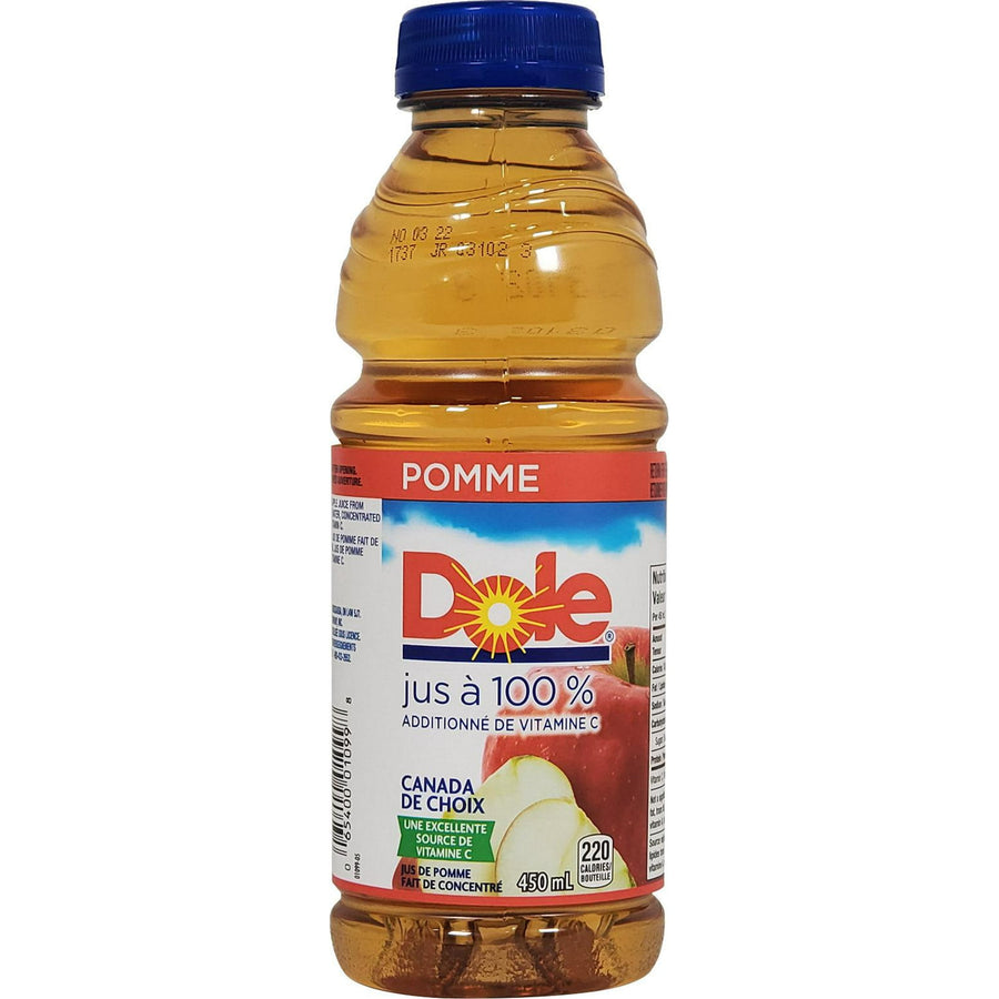 Dole 100% Juice - Apple (12 x 450ml) (Can Dep.) - Quecan