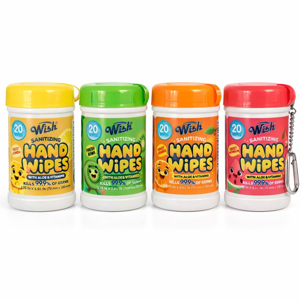 Wish Sanitizing Hand Wipes (Box of 24)