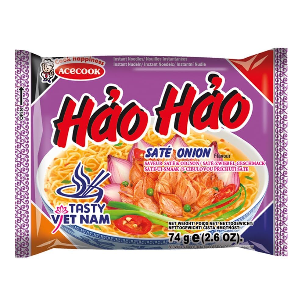 Acecook Hao Hao Chili Crispy Onion Flavor Instant  Noodles (30 x 75g)