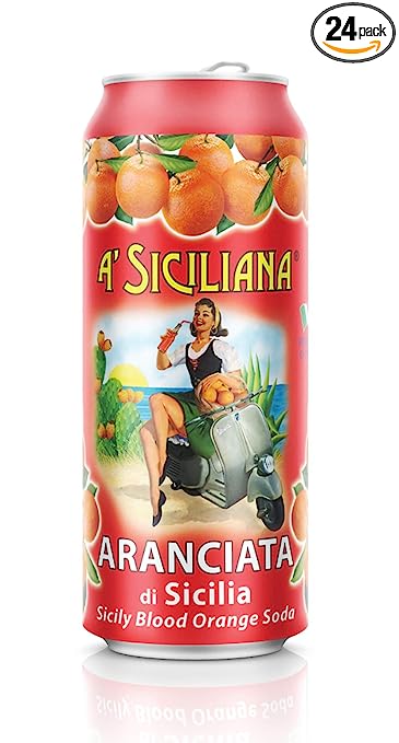 Sicilian Blood Orange Soda Drink (6 x 4 x 330mL) (Can Dep) - Quecan
