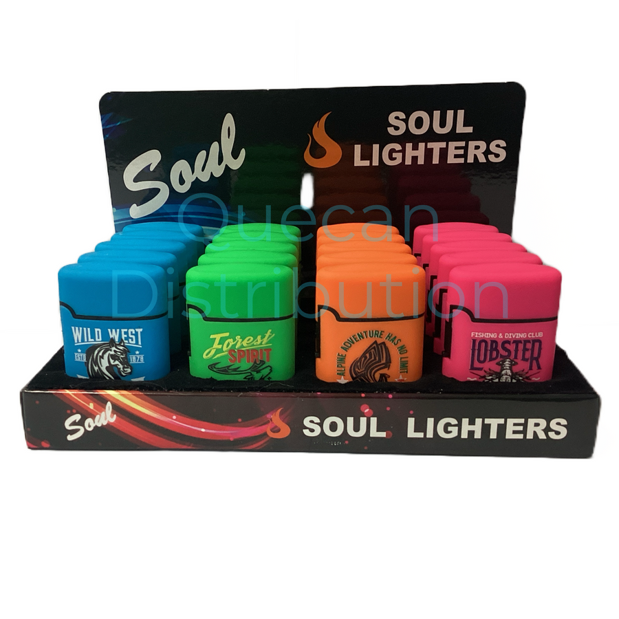 SOUL Lighter Small Single Flame - (Box of 20) - Quecan