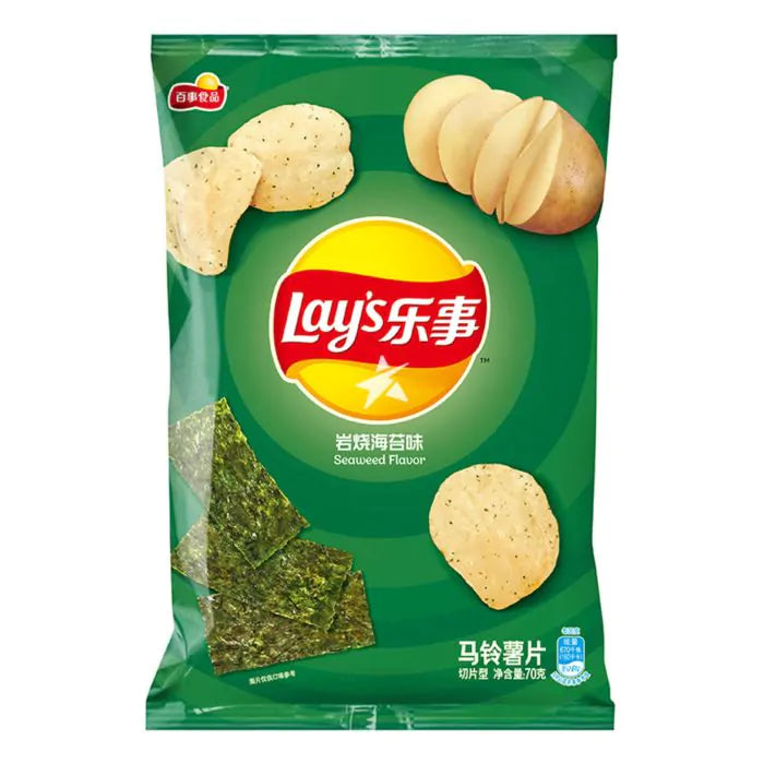 Lay's Potato Chips Seaweed Flavour (70g) - Quecan