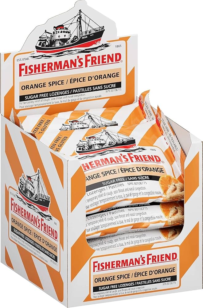 Fisherman's Friend Orange Spice Sugar-Free Lozenges (8 x 22 Count)