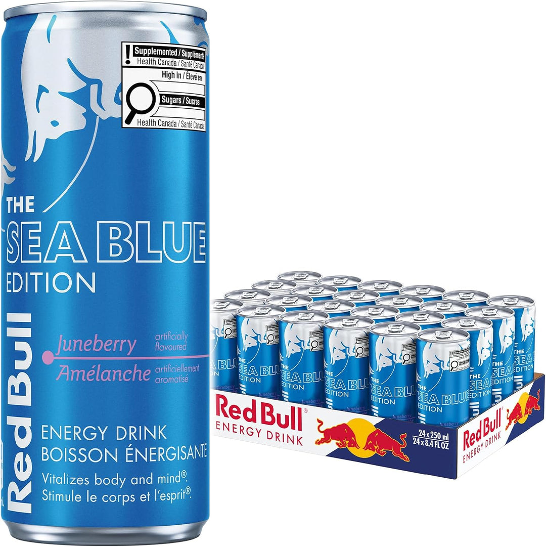 Red Bull - Boisson énergisante Sea Blue (24 x 250 ml) (boîte de conserve)