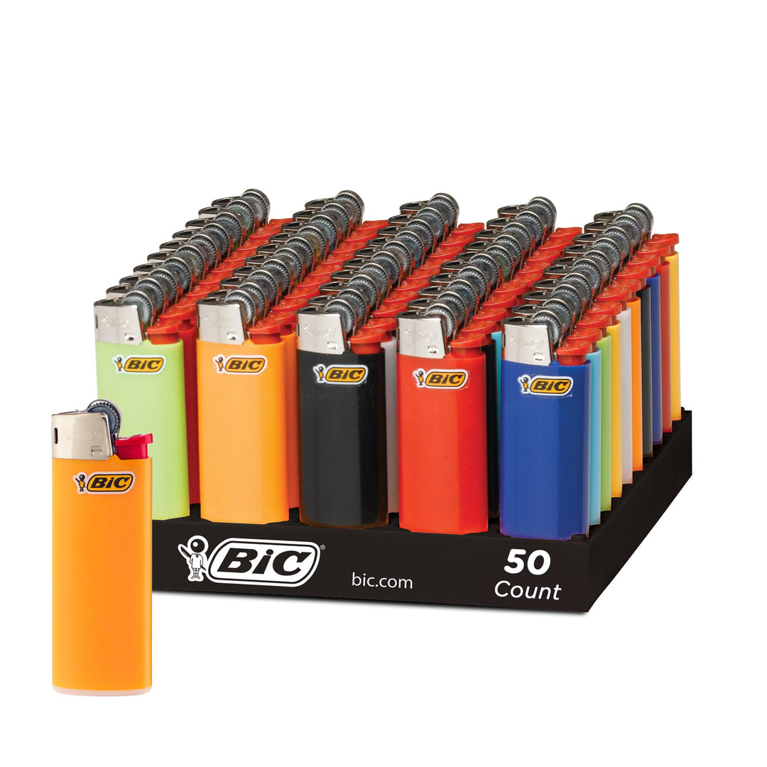 Bic Lighter Bundle (3 Large + 2 Small) + 2 Jumbo Cones 1 1/4 Free