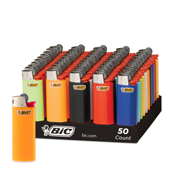 Bic Lighter Bundle (3 Large + 2 Small) + 2 Jumbo Cones 1 1/4 Free