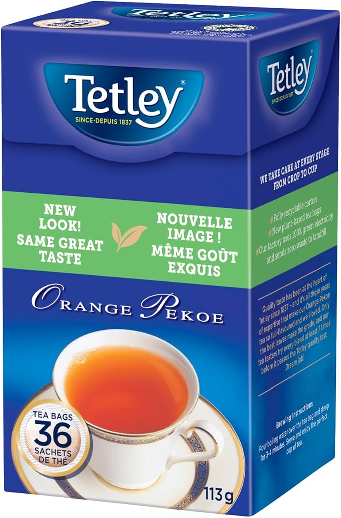 Thé Tetley Orange Pekoe (36 sachets de thé)