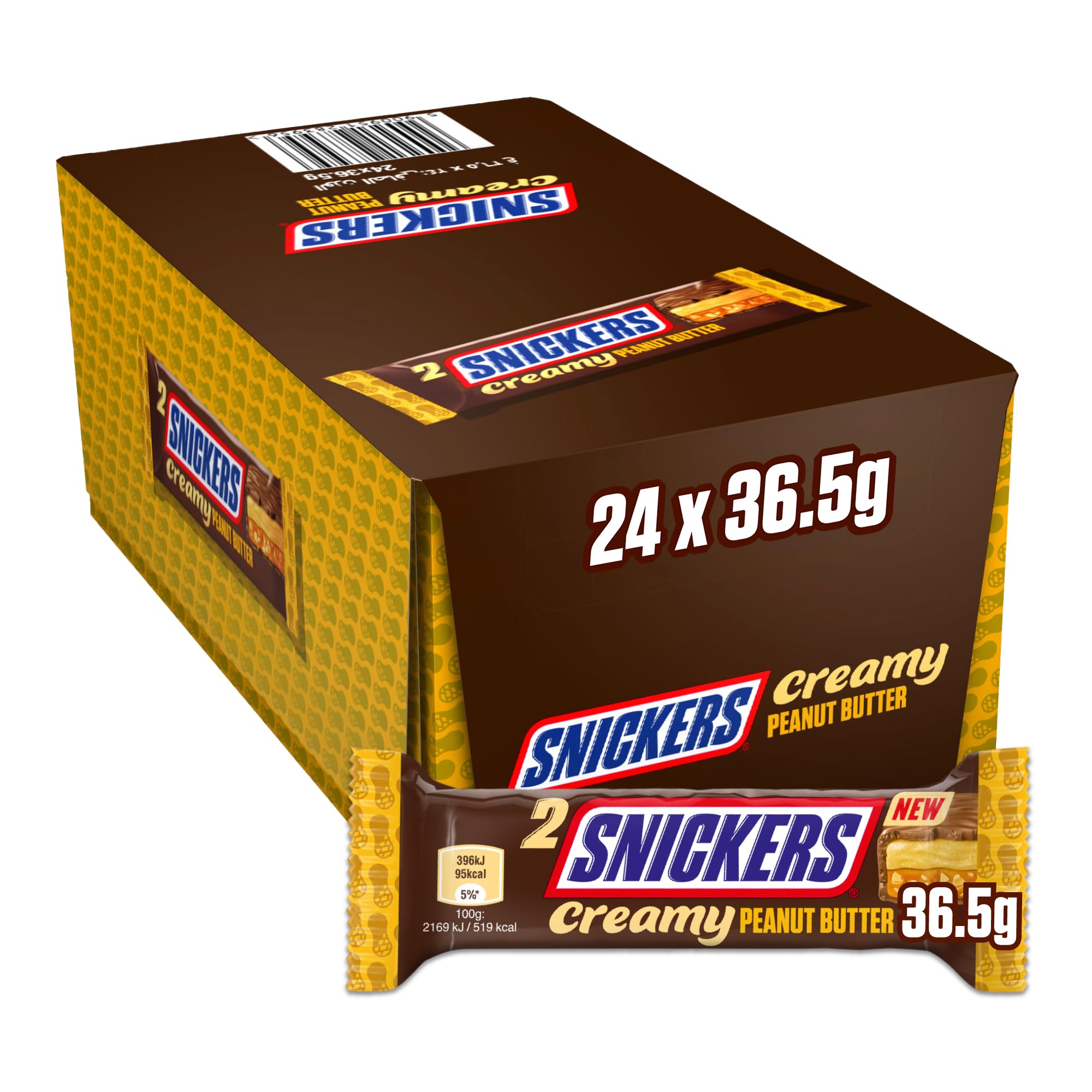 Snickers Creamy Peanut Butter Chocolate (24 x 36.5g)– Quecan Distribution