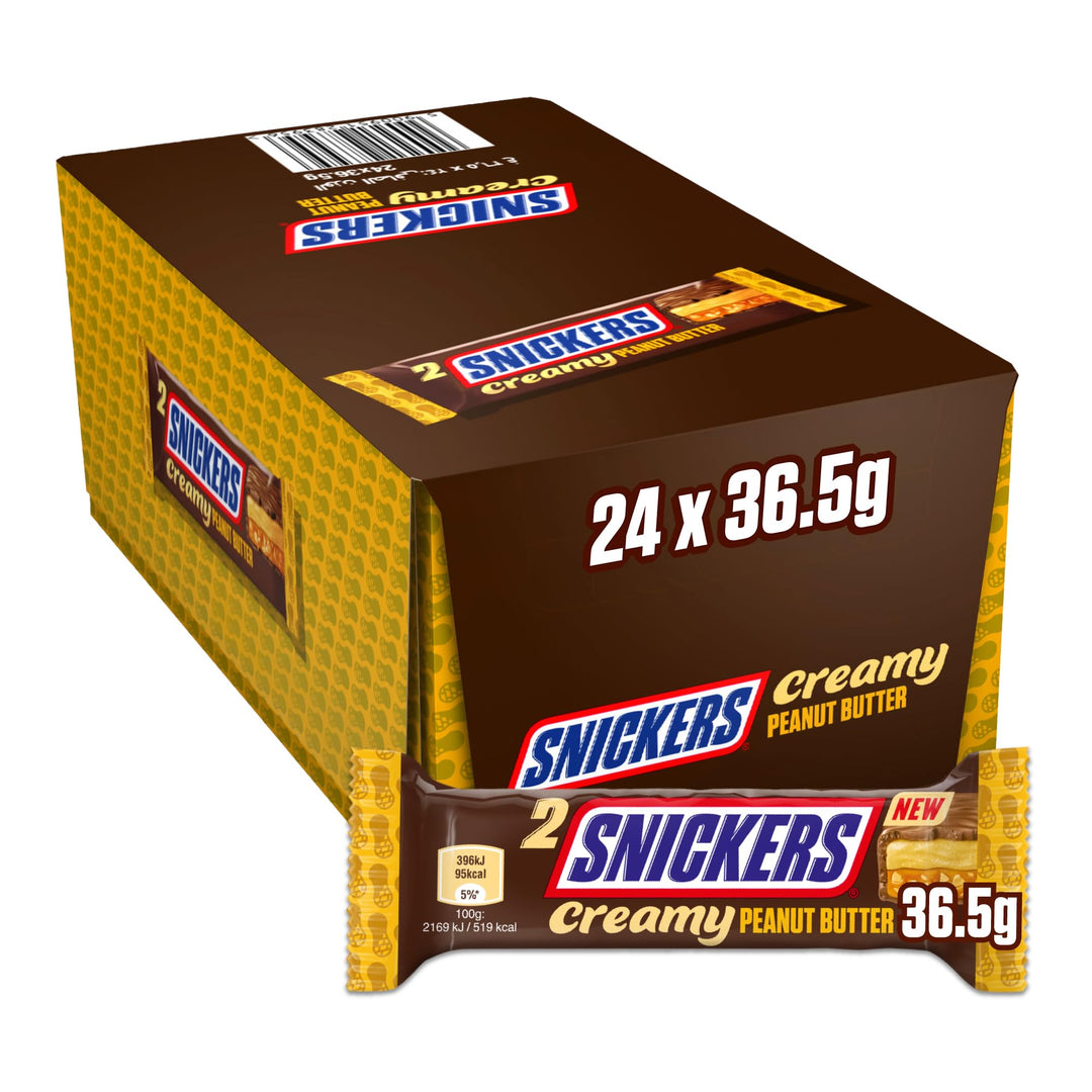 Snickers Creamy Peanut Butter Chocolate (24 x 36.5g)