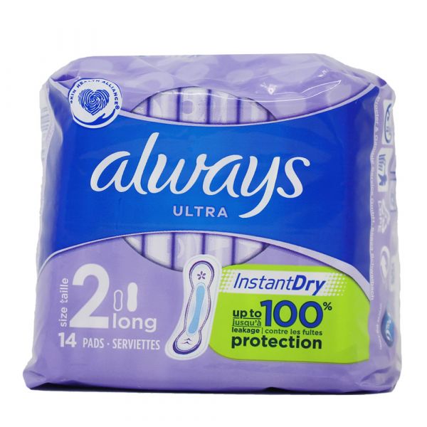 Always Ultra Long Size 2 Sanitary Pads (14 Count)