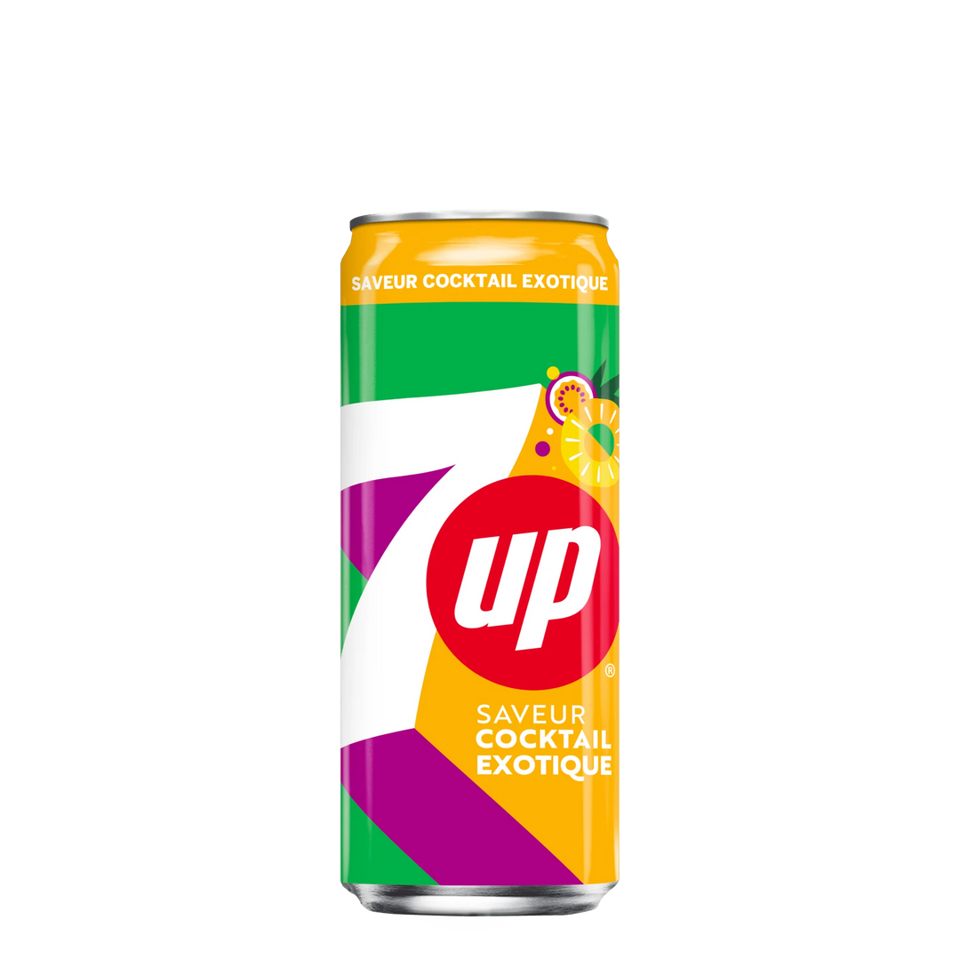 7UP Exotic Cocktail Slim (24x330ml) (Can Dep) - Quecan