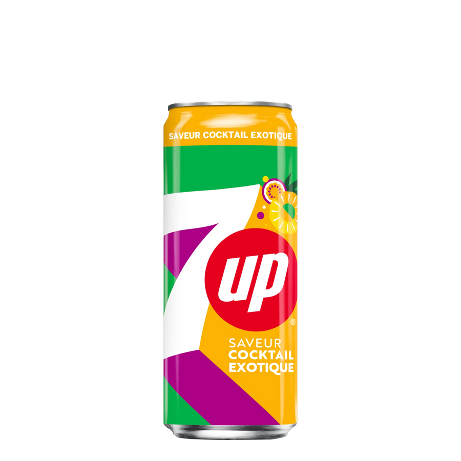 7UP Exotic Cocktail Slim (24x330ml) (Can Dep) - Quecan