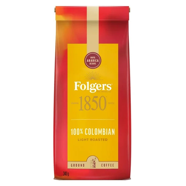 Folgers Columbian Light Roasted Ground Coffee (340g)