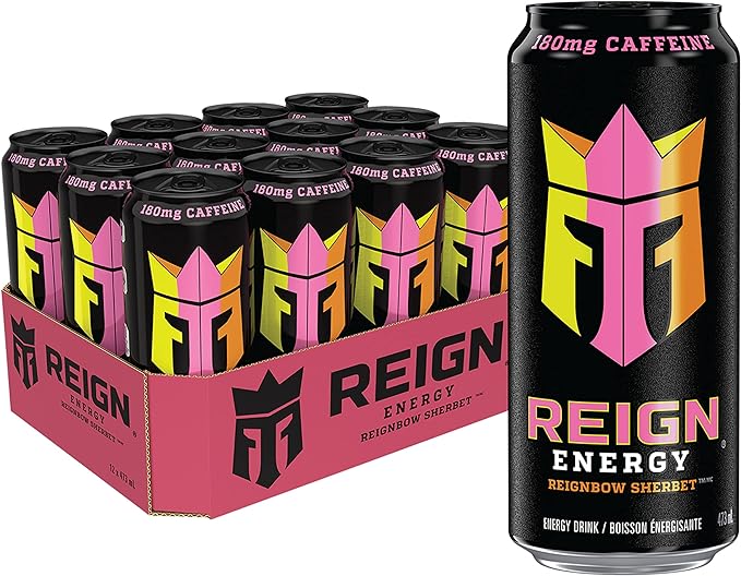 Reign - Energy Drink (Can Dep) Reignbow Sherbet (12 x 473 ml) - Quecan