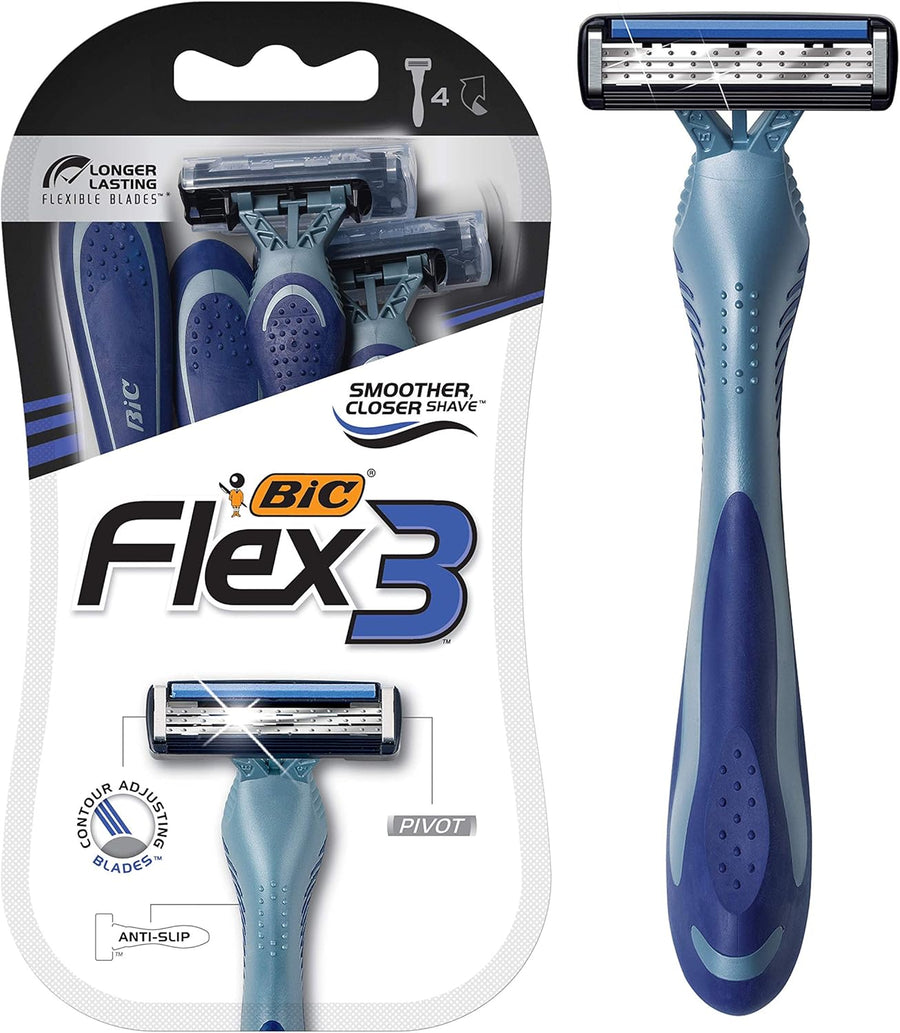 BICRazor Flex3 3-Blade, 4-Count - Quecan