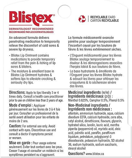 Blistex Medicated Lip Ointment 6g  (Box of 12) - Quecan