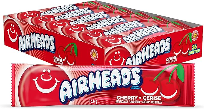 Airheads Candy - Cherry (36x15.6g) - Quecan