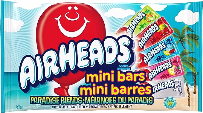 Airheads Mini Bars Paradise Blends - (Pack of 60 Assorted Units) - Quecan