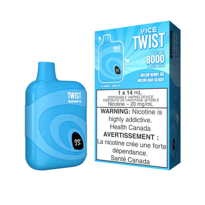 Vice Twist 8000 Puffs Disposable Device - Single (20mg/ml) (STAMPED) - Quecan