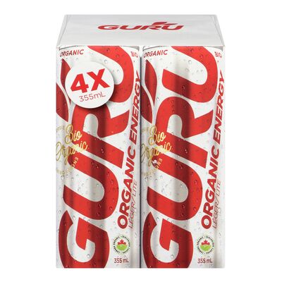 Guru - Organic Energy Drink (6 x 4 x 355mL) (Can Dep) - Quecan